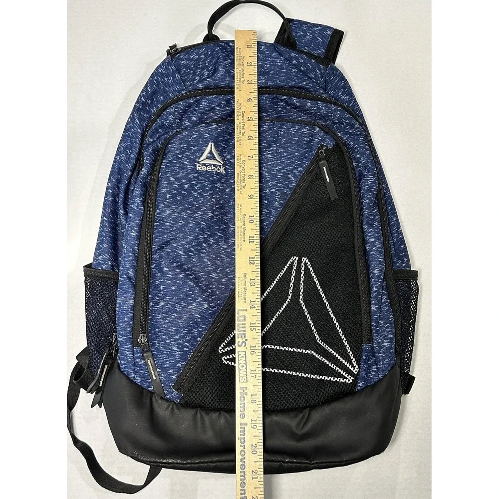 Reebok Blue Black Water Resistant Comfort Straps Backpack Padded